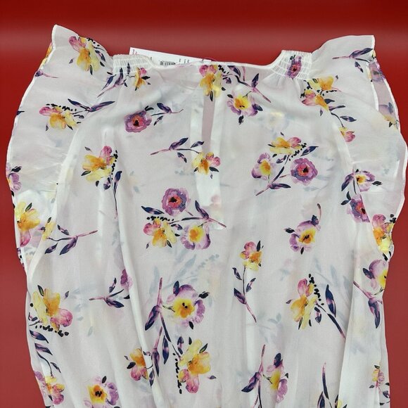 Parker Women's Size Large Primrose Floral Print Flutter Drop Waist Dress NWT - Picture 13 of 13